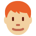 👨🏼‍🦰 man: medium-light skin tone, red hair display on Twitter